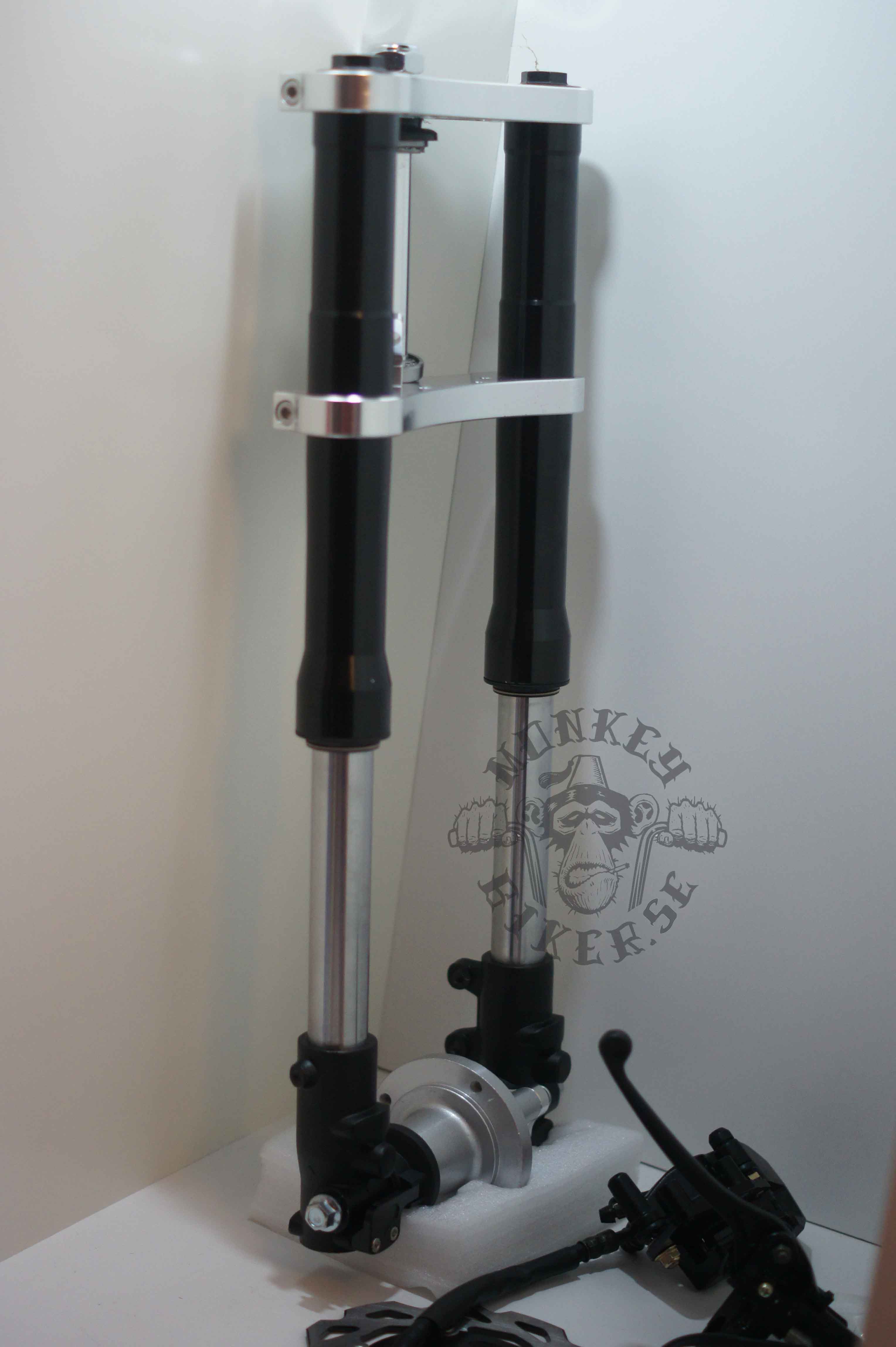 Monkeybiker Sweden Dax Upside down fork disc brake conversion kit 600mm