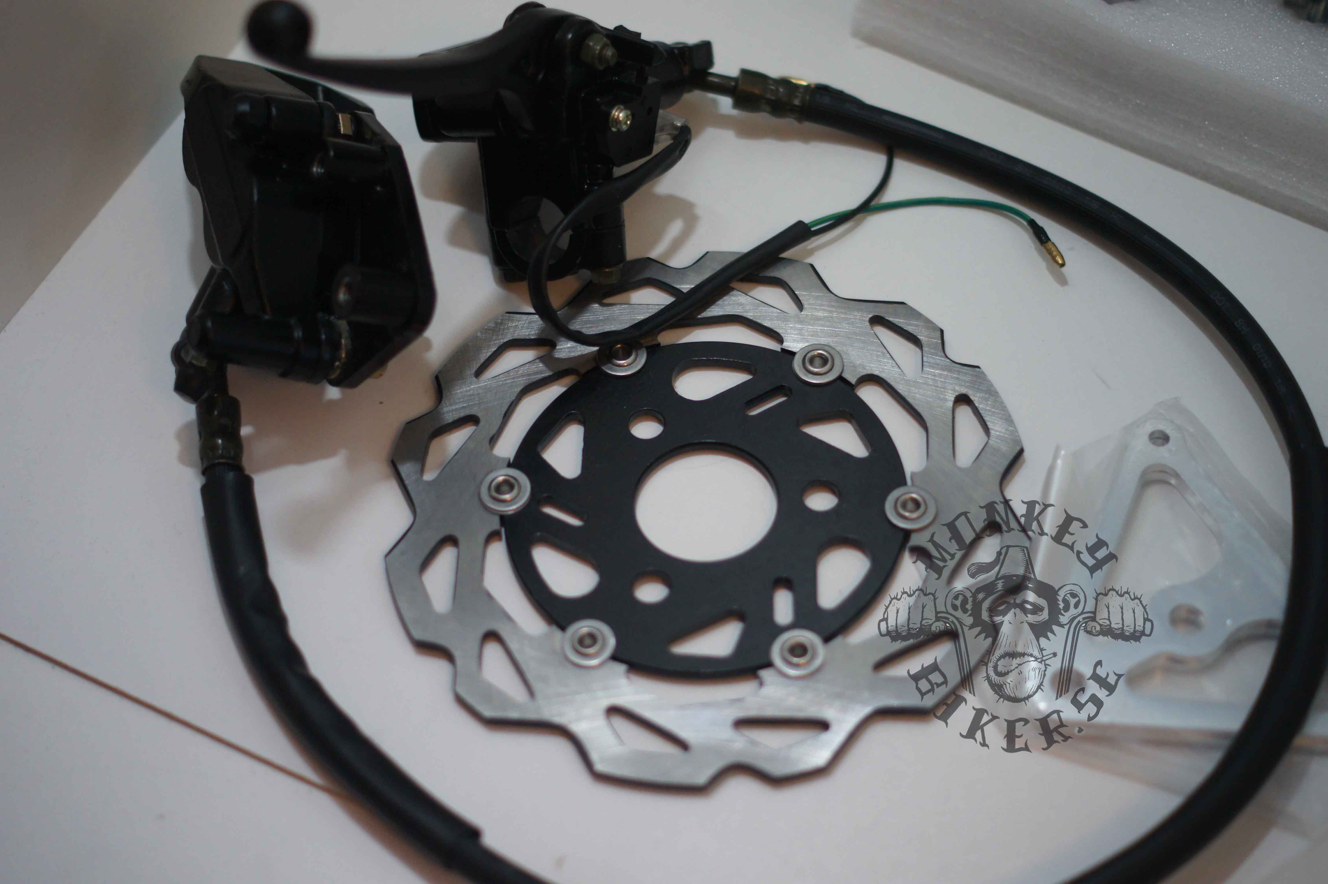 Monkeybiker Sweden Dax Upside down fork disc brake conversion kit 600mm